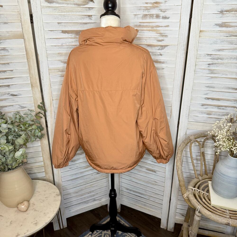WE THE FREE PEOPLE Women's XS Oversized Duvet Bomber Jacket Doe Peach FLAW - Picture 5 of 13